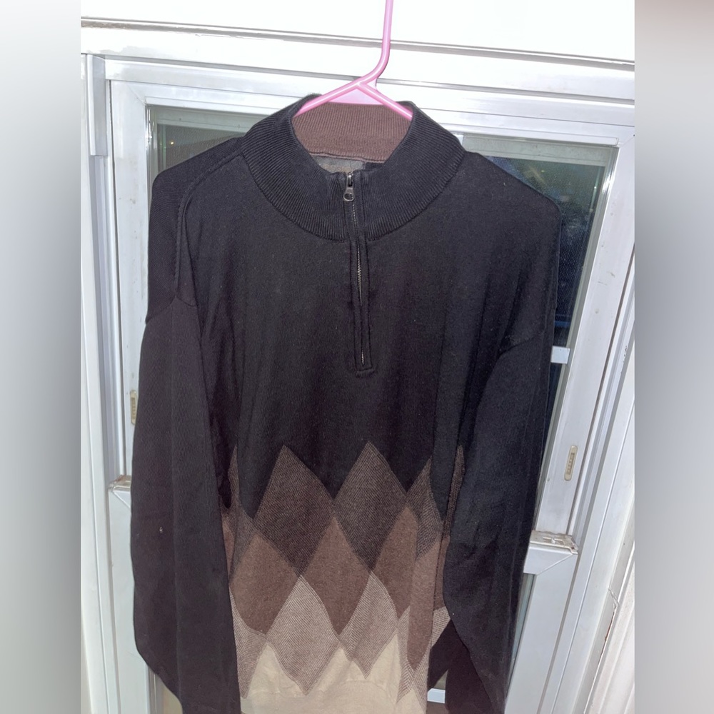 F/X fusion quarter zip sweater